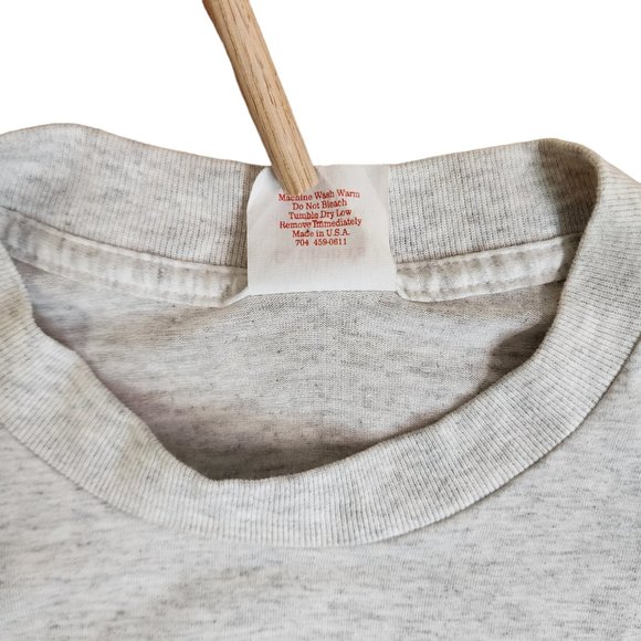 DS VINTAGE GEOFF BODINE L T-SHIRT NASCAR WINSTON CUP CHECKED GRAPHIC 1990 90'S - Picture 4 of 6